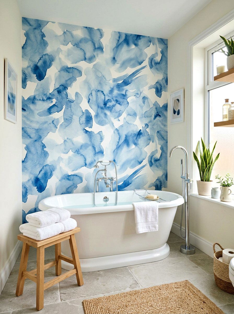 Watercolor Wallpaper - 30 peel and stick wallpaper ideas