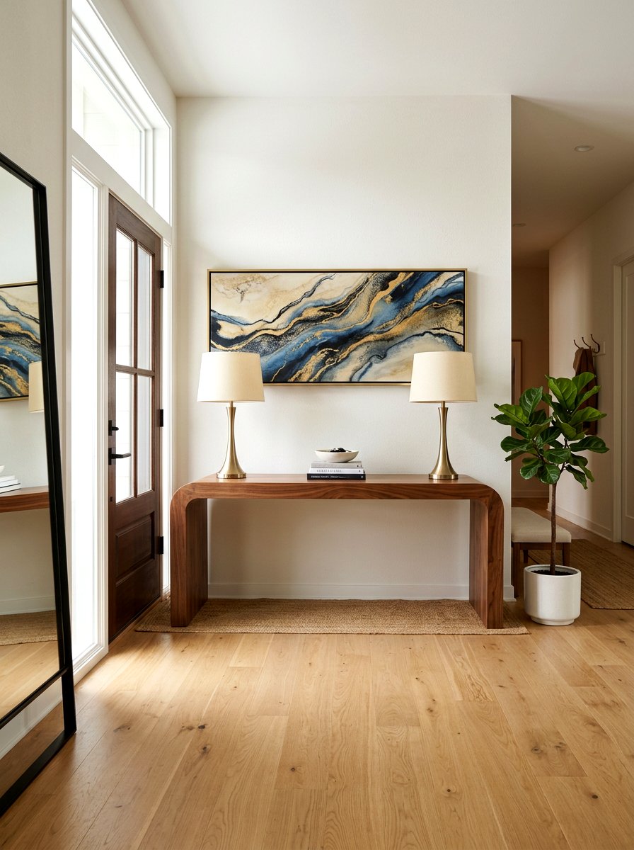 Waterfall Console Table - 30 front hall console ideas