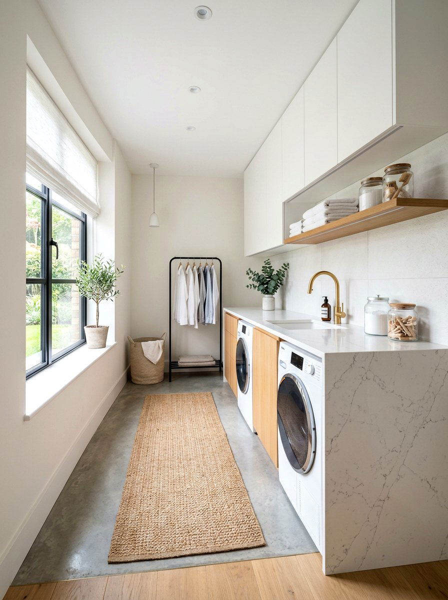 Waterfall Edge Countertop - 30 laundry room countertop ideas
