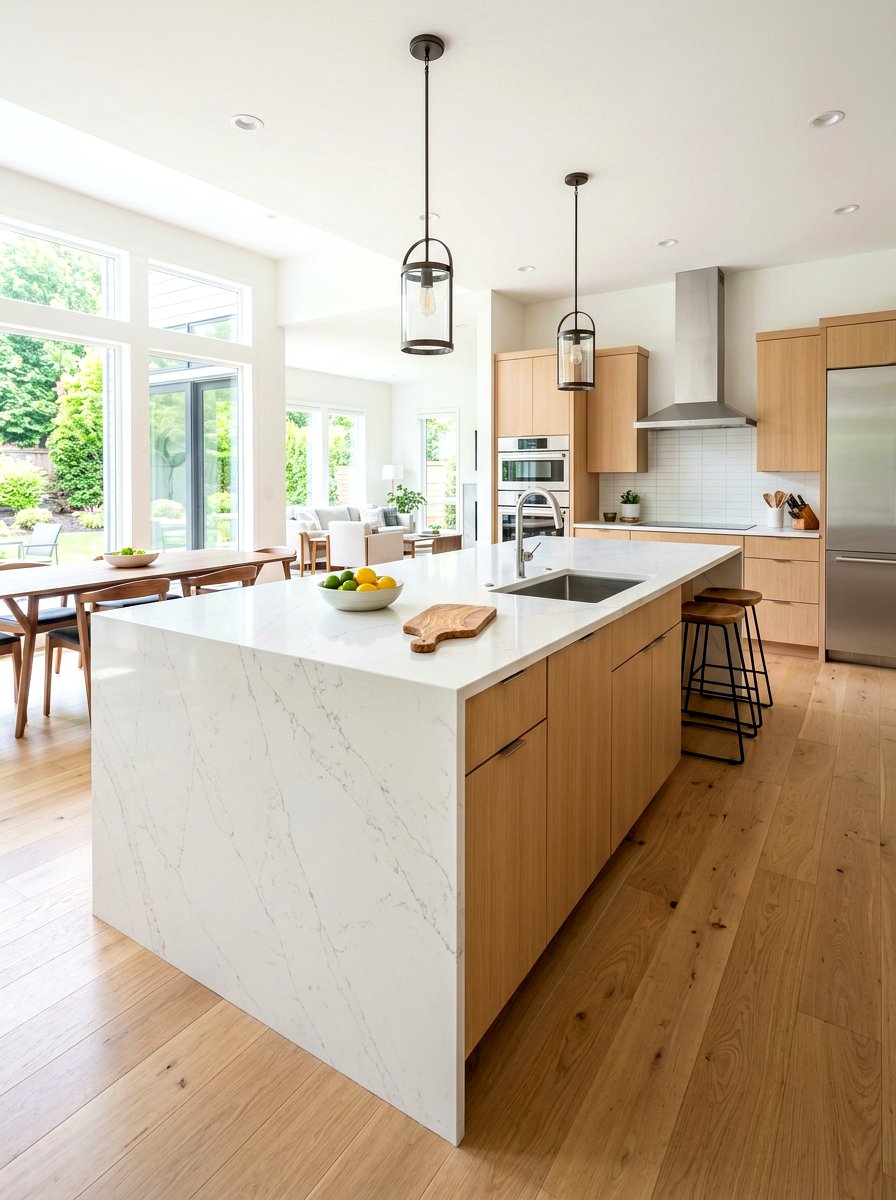 Waterfall Edge Island - 30 furniture style kitchen ideas