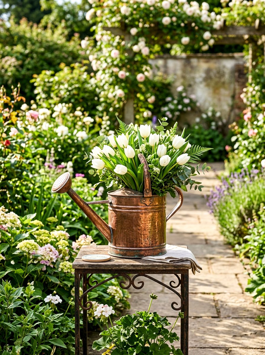 Watering Can Decor - 30 spring front entry ideas