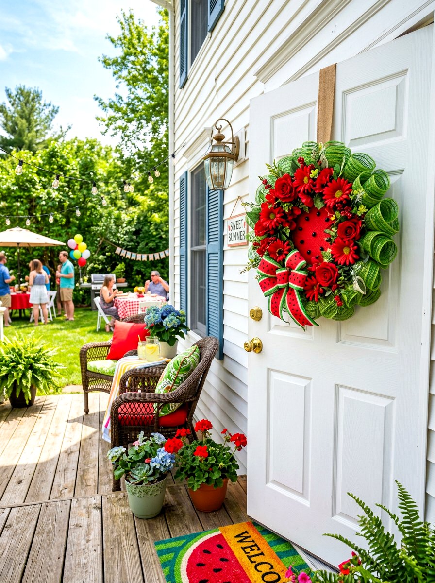 Watermelon Fruit - 30 summer wreath ideas