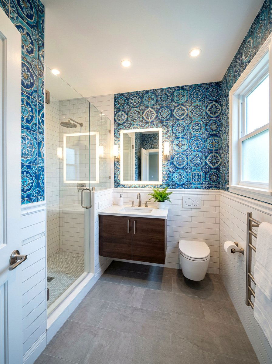 Waterproof Bathroom Wallpaper - 30 bathroom wallpaper ideas