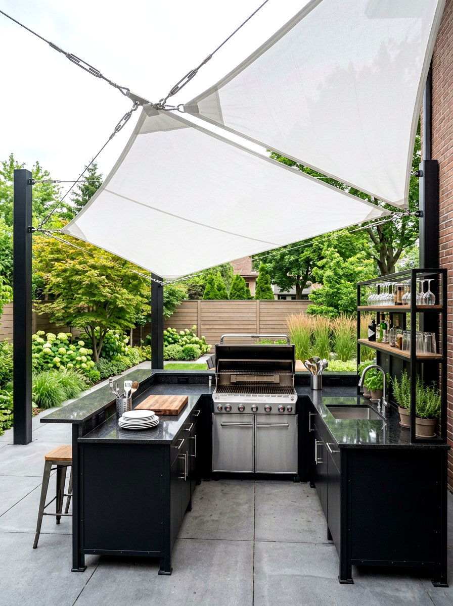 Waterproof Patio Shade Canopy - 30 sun sail patio ideas
