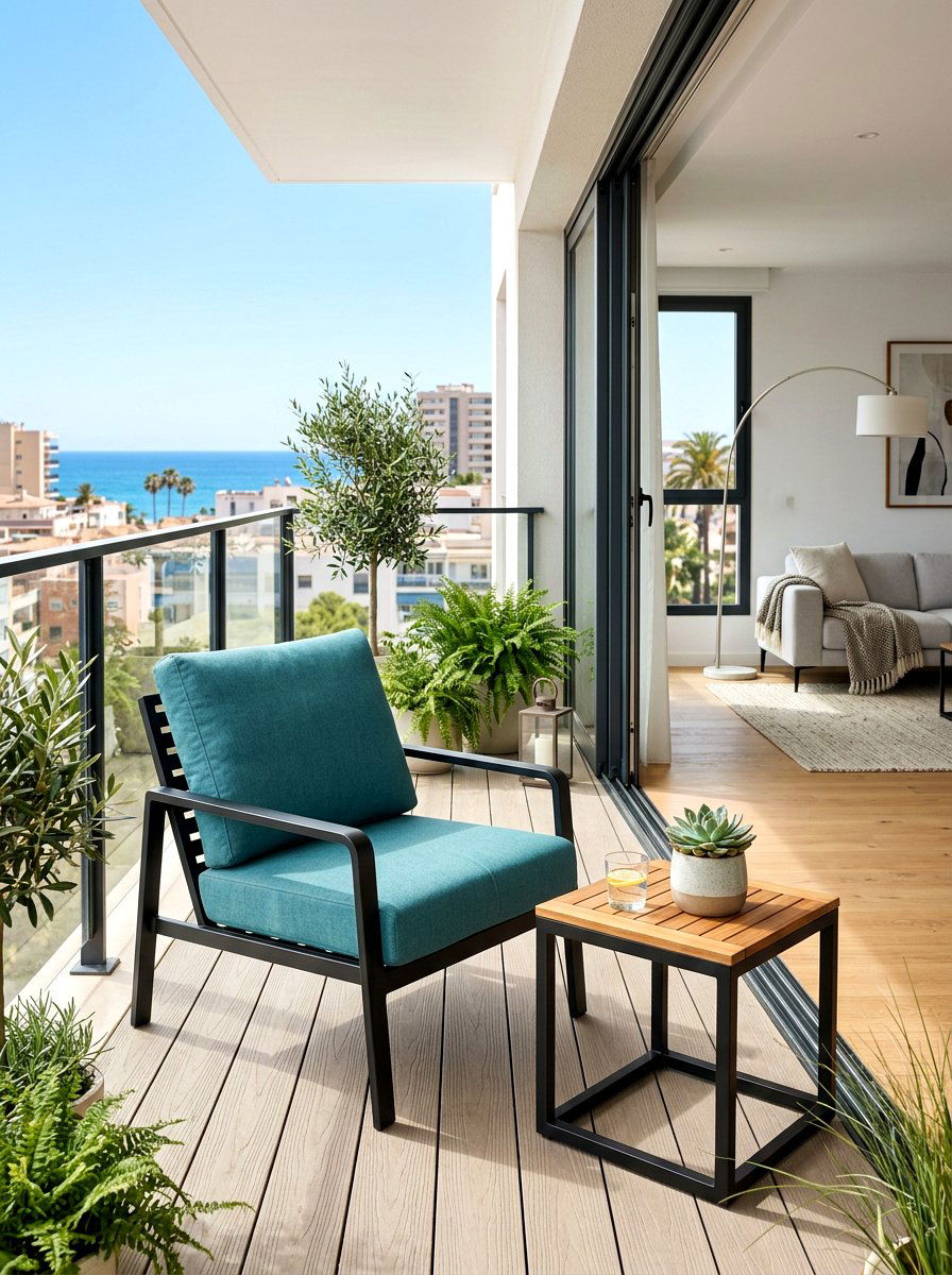 Waterproof Upholstered Outdoor Chair - 30 balcony lounge chair ideas