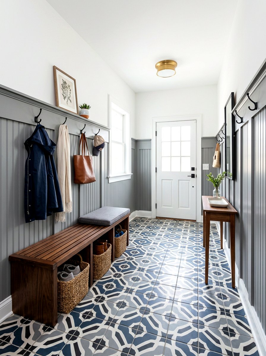 Waterproof Wall Paneling Mudroom - 30 pet friendly mudroom ideas