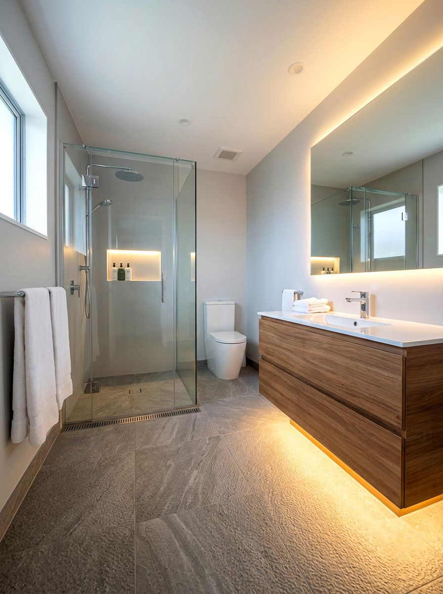 30 Toe Kick Bathroom Lighting Ideas for a Sleek, Spa Glow