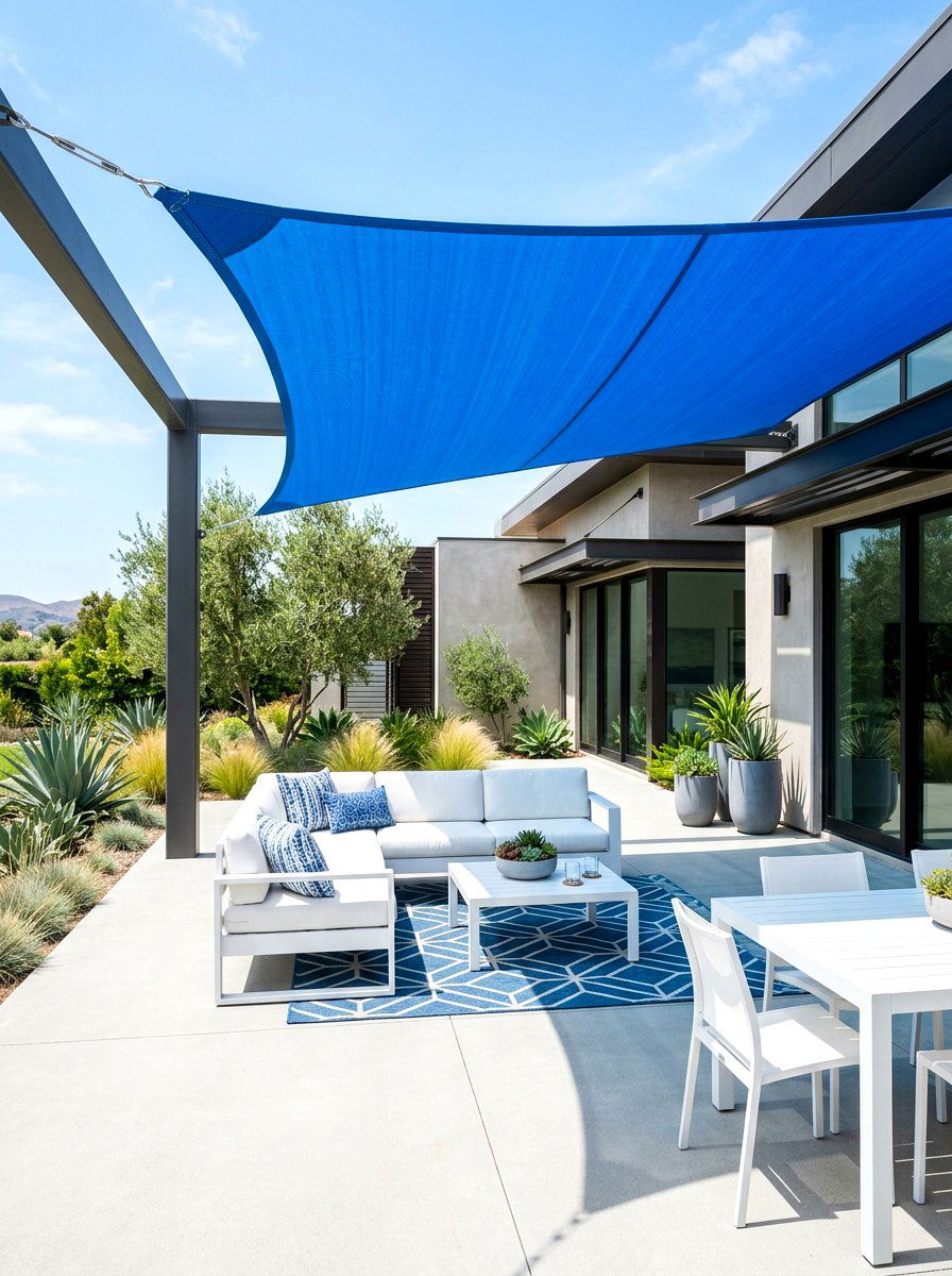 Waterproof shade sail - 30 pergola roof ideas