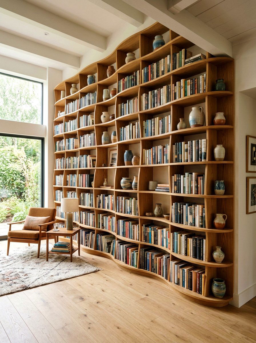 Wavy Bookshelf - 30 sculptural furniture ideas