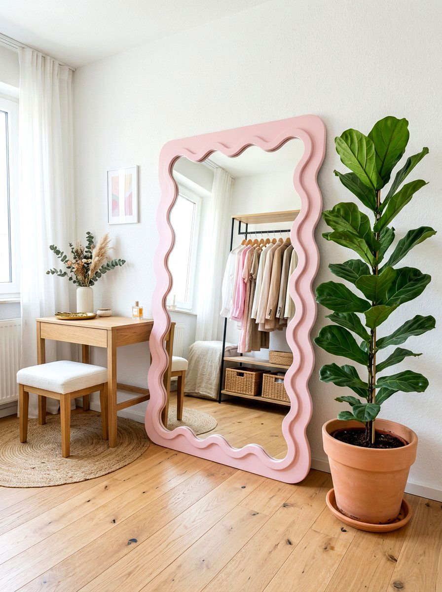 Wavy Mirror Room Makeover - 30 TikTok room makeover ideas