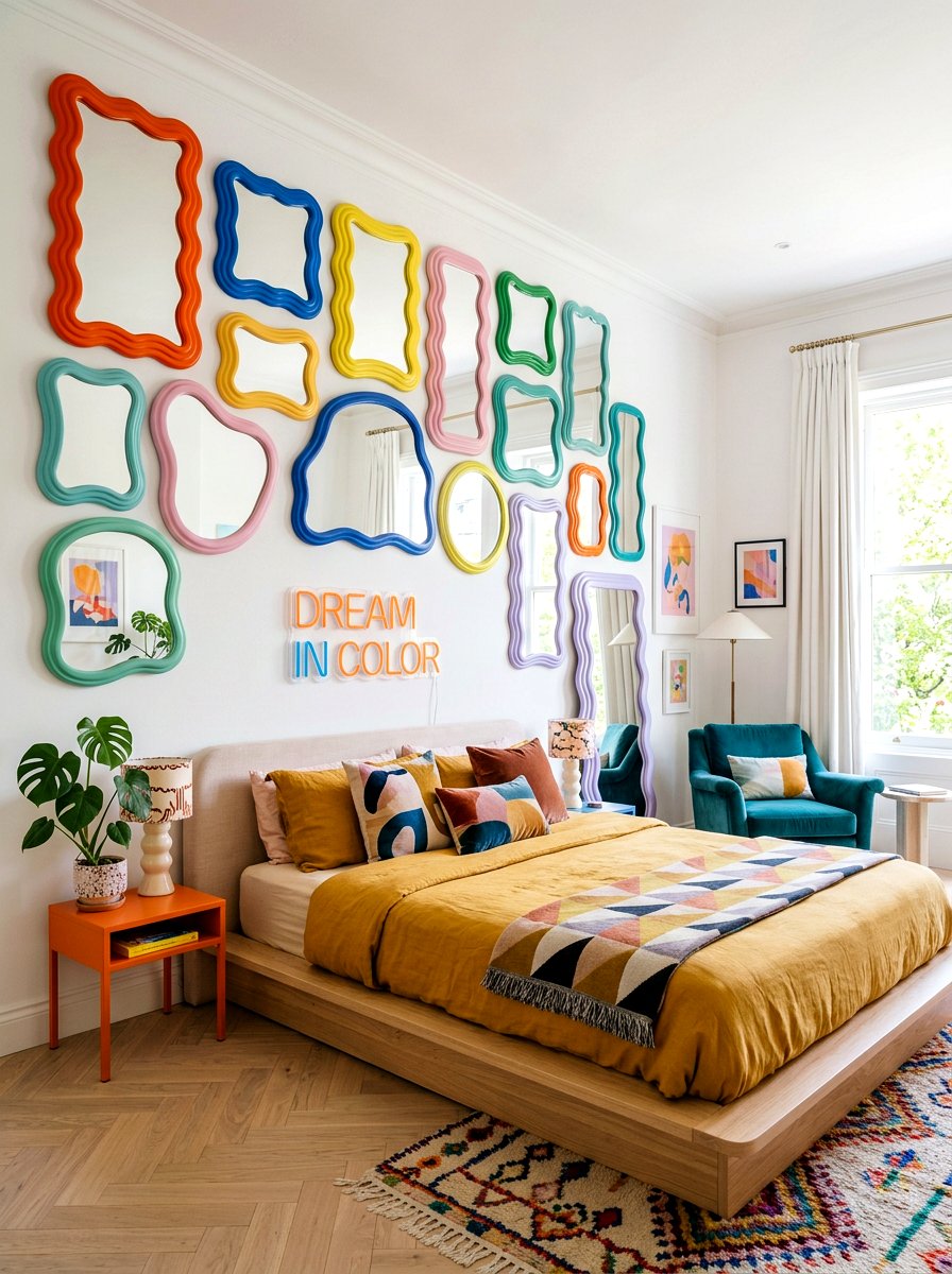 Wavy Ripple Mirror Layout - 30 statement mirror gallery ideas