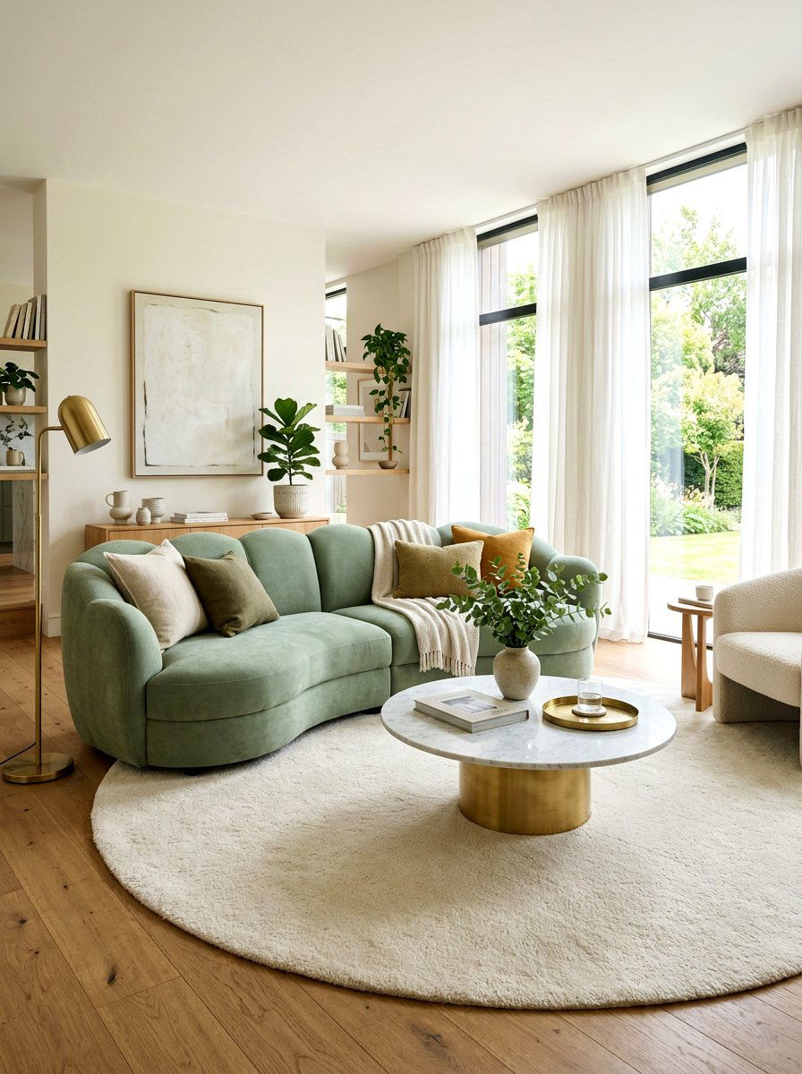 Wavy scalloped sofa - 30 spring refresh decor ideas
