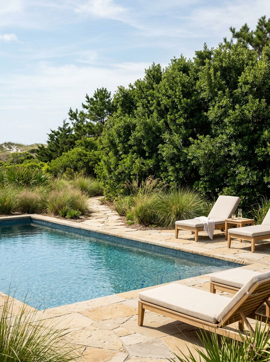 Wax Myrtle Native Screening - 30 pool privacy hedge ideas