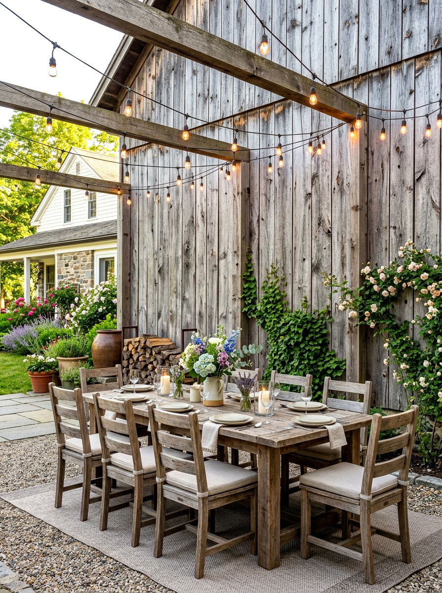 Weathered Barn Wood Fence - 30 deck partition ideas