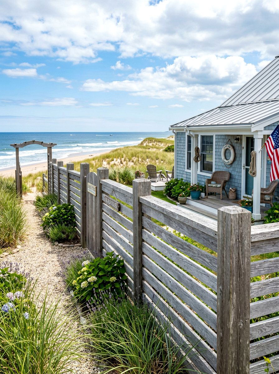 Weathered Gray Wood Fence - 30 rustic fence ideas
