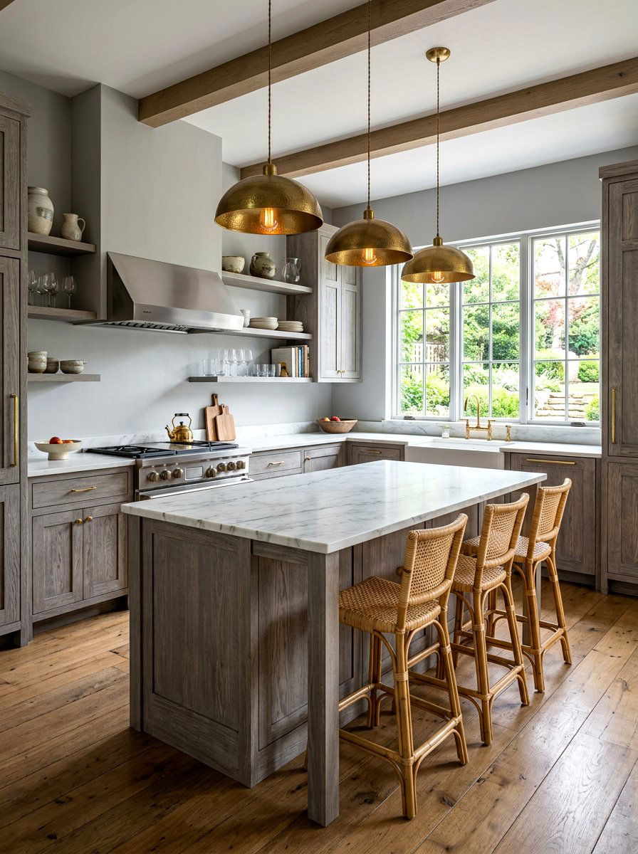Weathered Oak Kitchen - 30 rustic kitchen ideas