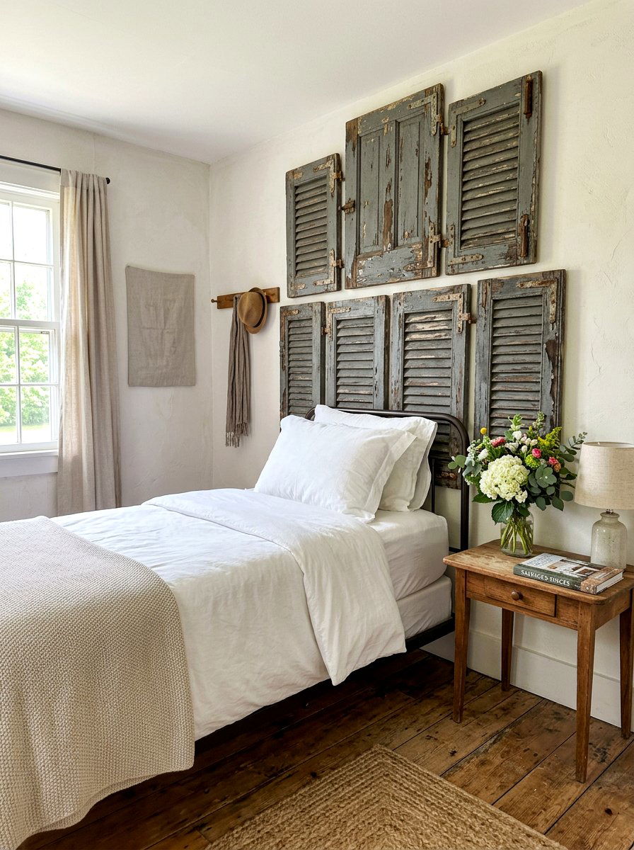 Weathered Wood Shutter Decor - 30 French cottage decor ideas