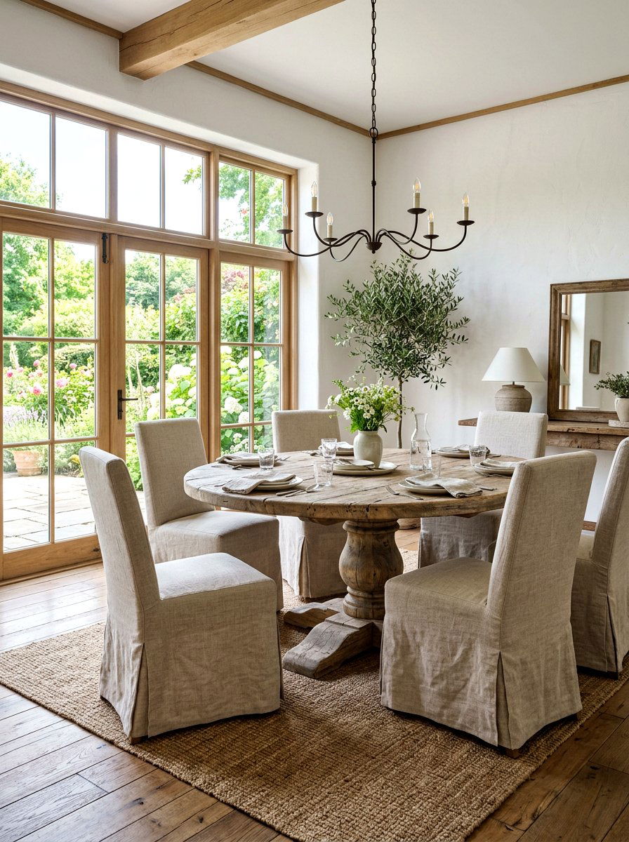 Weathered wood dining area - 30 coastal grandmother decor ideas