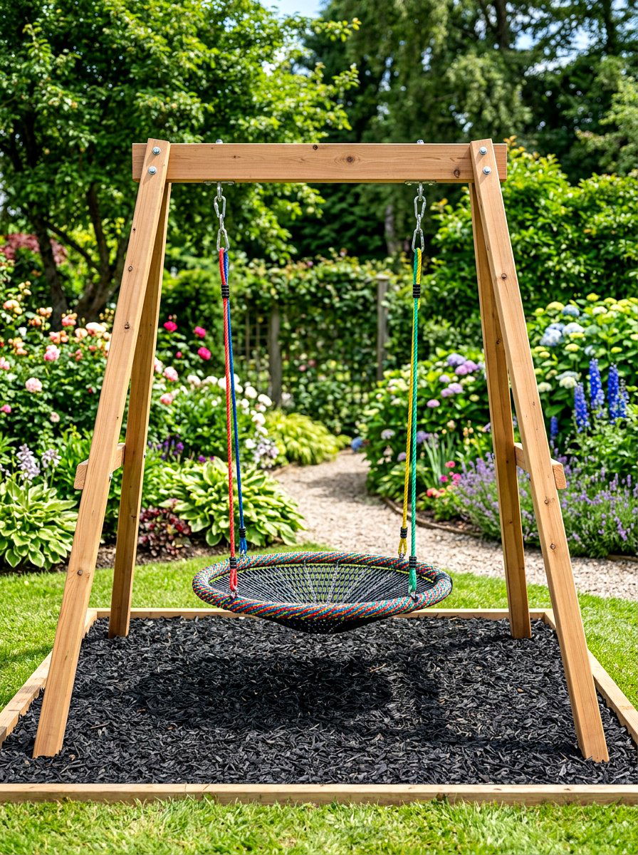 Web Swing - 30 backyard swing set ideas