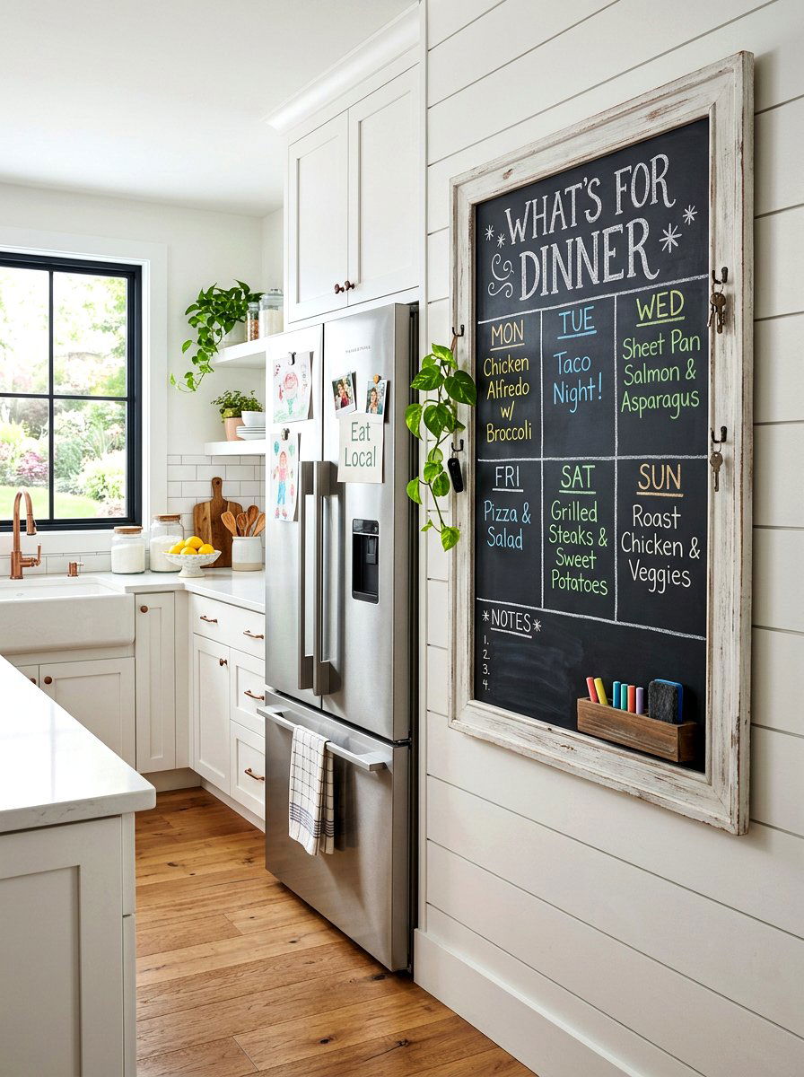 Weekly Menu Command Center - 30 command center wall ideas