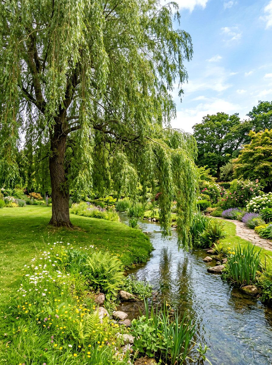 Weeping Willow Tree - 30 backyard shade tree ideas