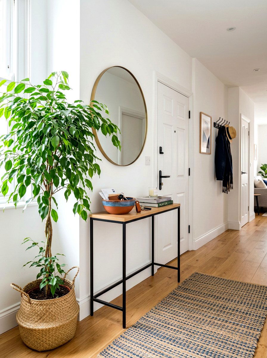 Weeping fig apartment entrance - 30 low light indoor plant decor ideas