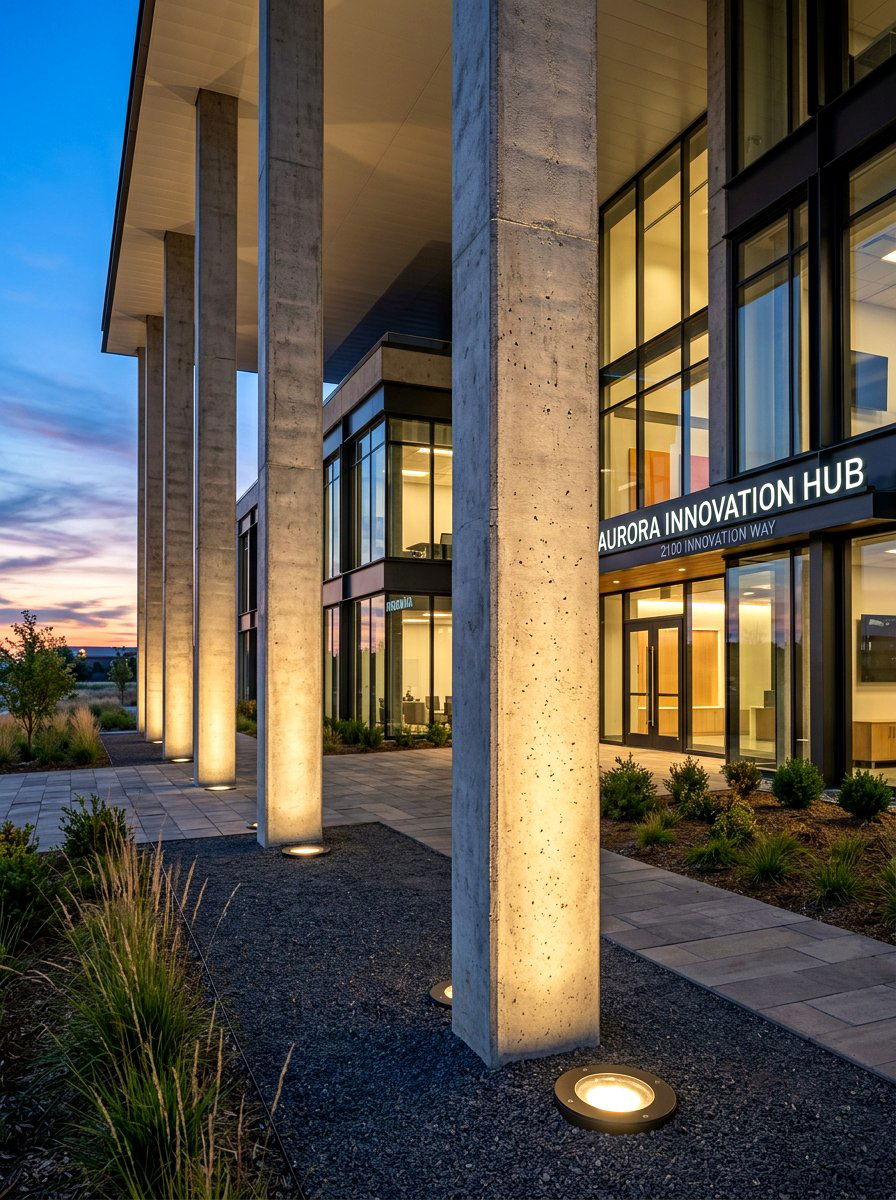Well light for architecture - 30 landscape lighting ideas