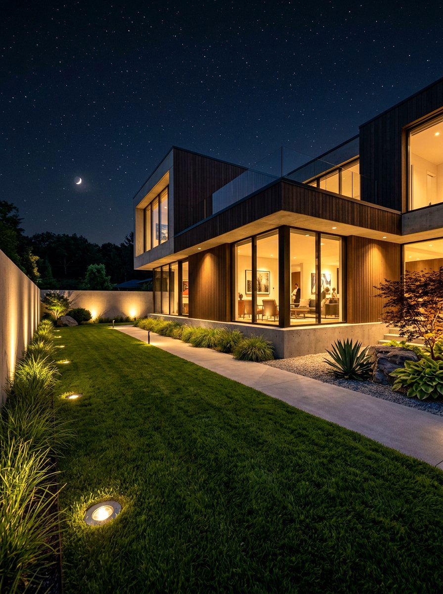 Well light landscape - 30 exterior lighting ideas for front of house