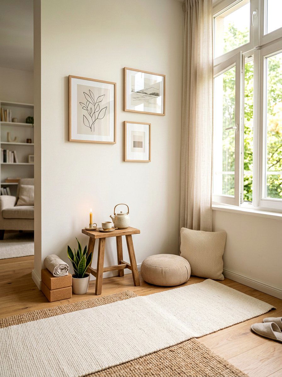 Wellness corner setup - 30 viral apartment decor ideas