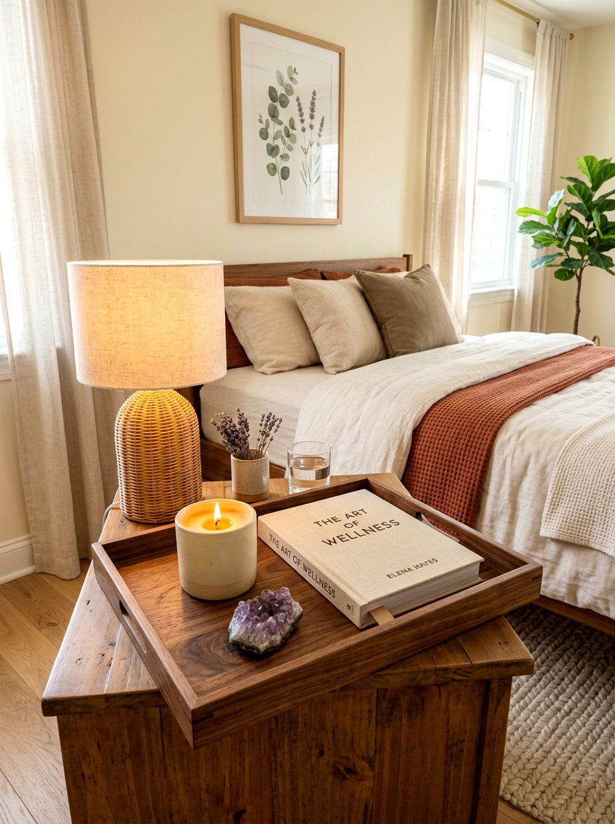 Wellness tray shelf - 30 wellness shelf styling ideas