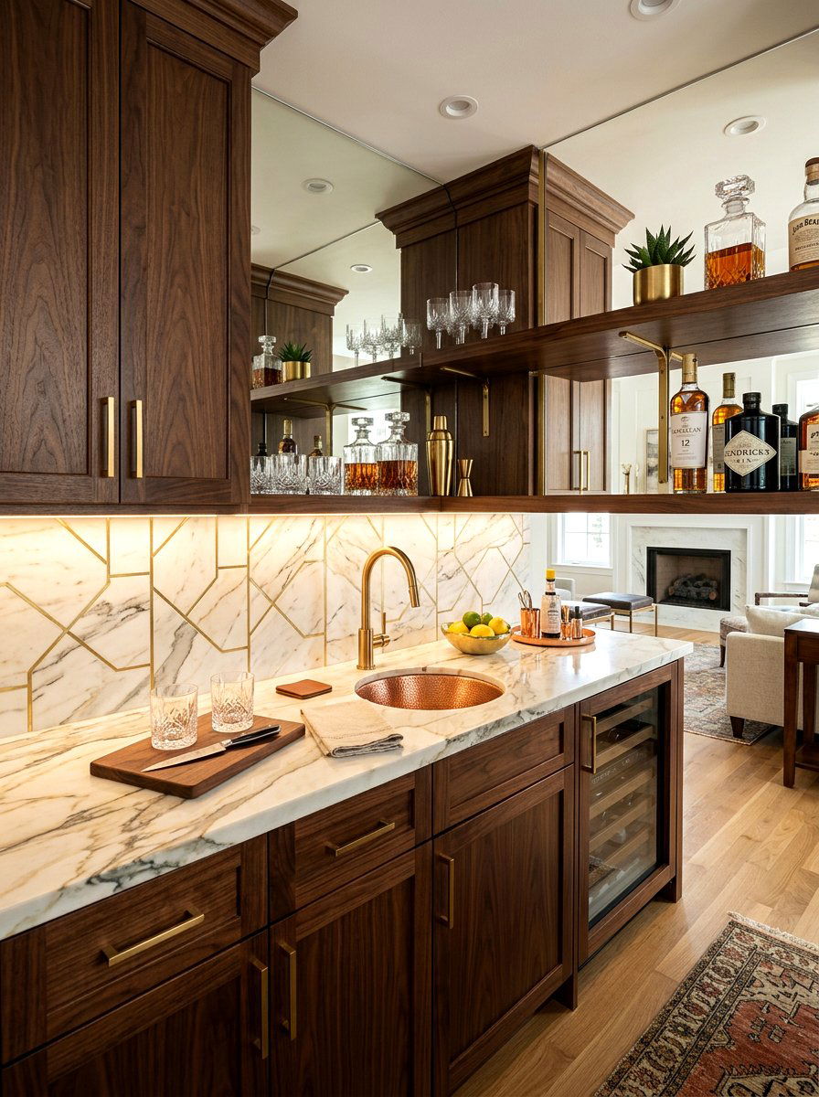 Wet Bar Area - 30 second prep space kitchen ideas