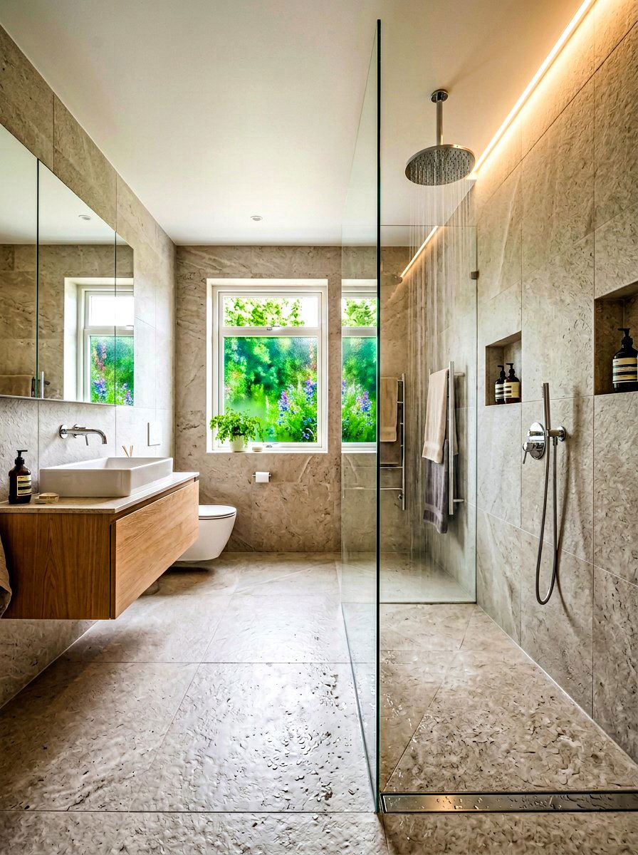 Wet Room - 30 neutral bathroom ideas