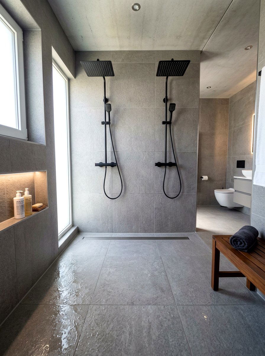 Wet Room Double Shower Head - 30 double shower head ideas