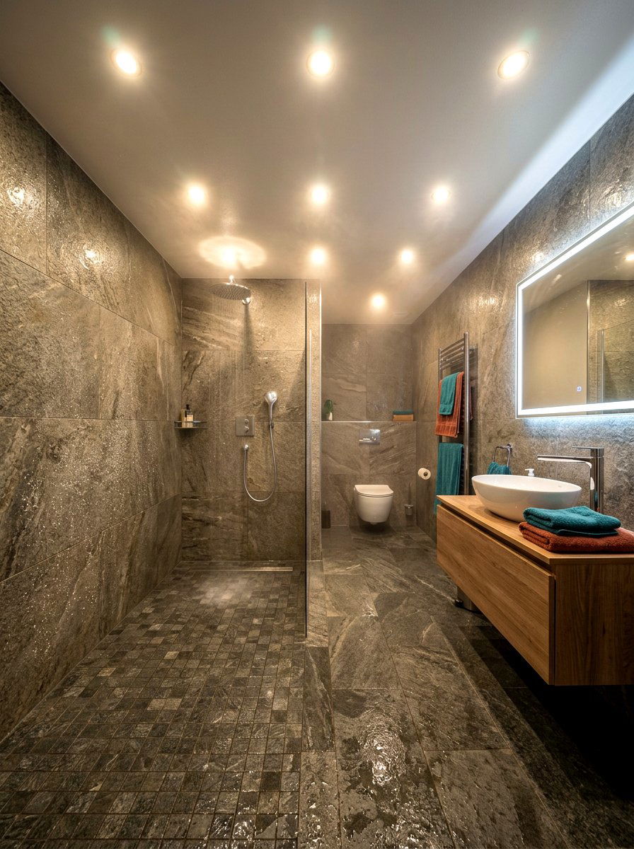 Wet Room Waterproof Spotlight - 30 bathroom lighting ideas
