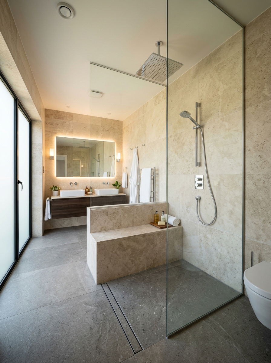Wet Room With Built In Bench - 30 wet room bathroom ideas