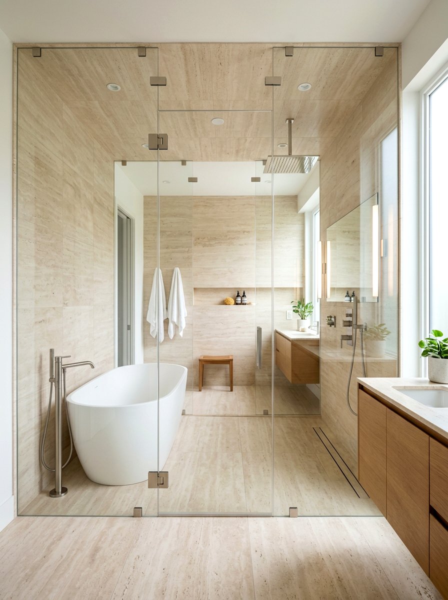 Wet room layout - 30 luxury hotel bath ideas