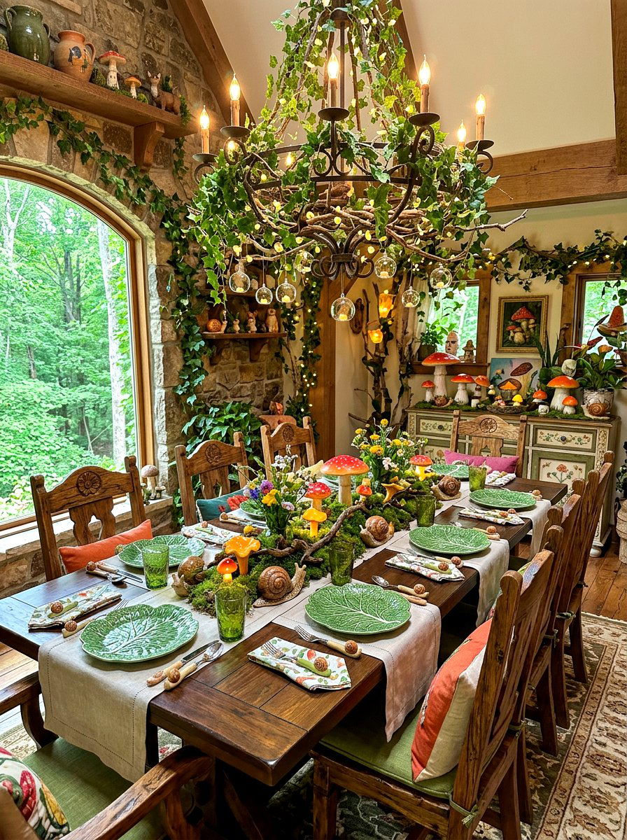 Whimsical Dining Room Decor - 30 mushroom dining room ideas