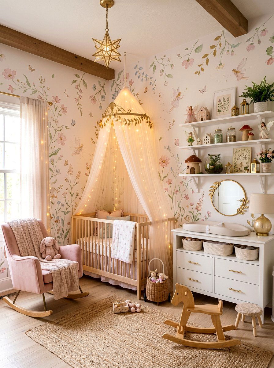 Whimsical Fairy Garden - 30 floral nursery ideas