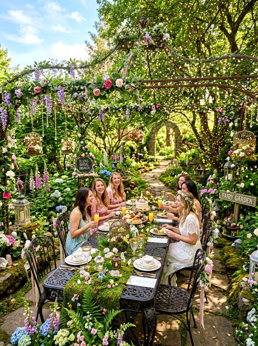 Whimsical Fairy Garden - 30 backyard bridal brunch ideas