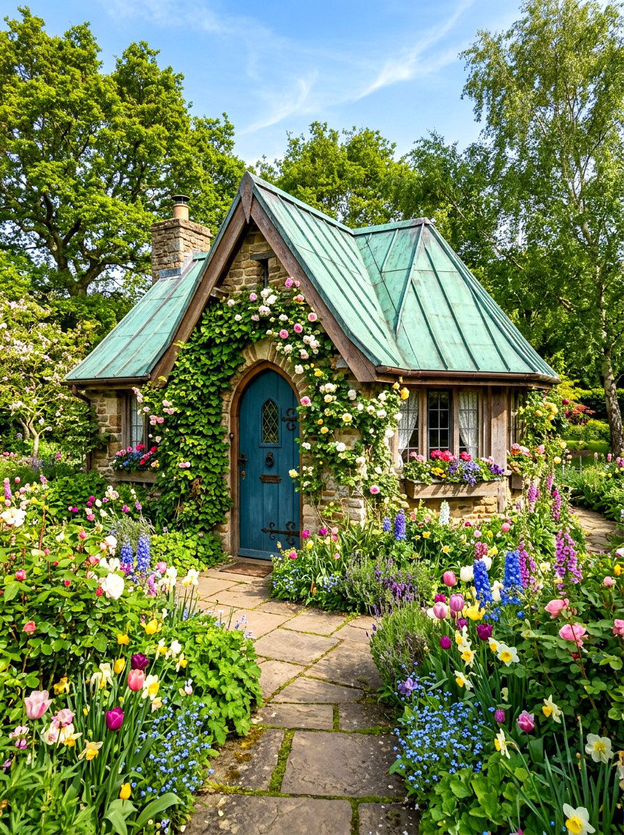 Whimsical Garden House - 30 storybook cottage exterior ideas