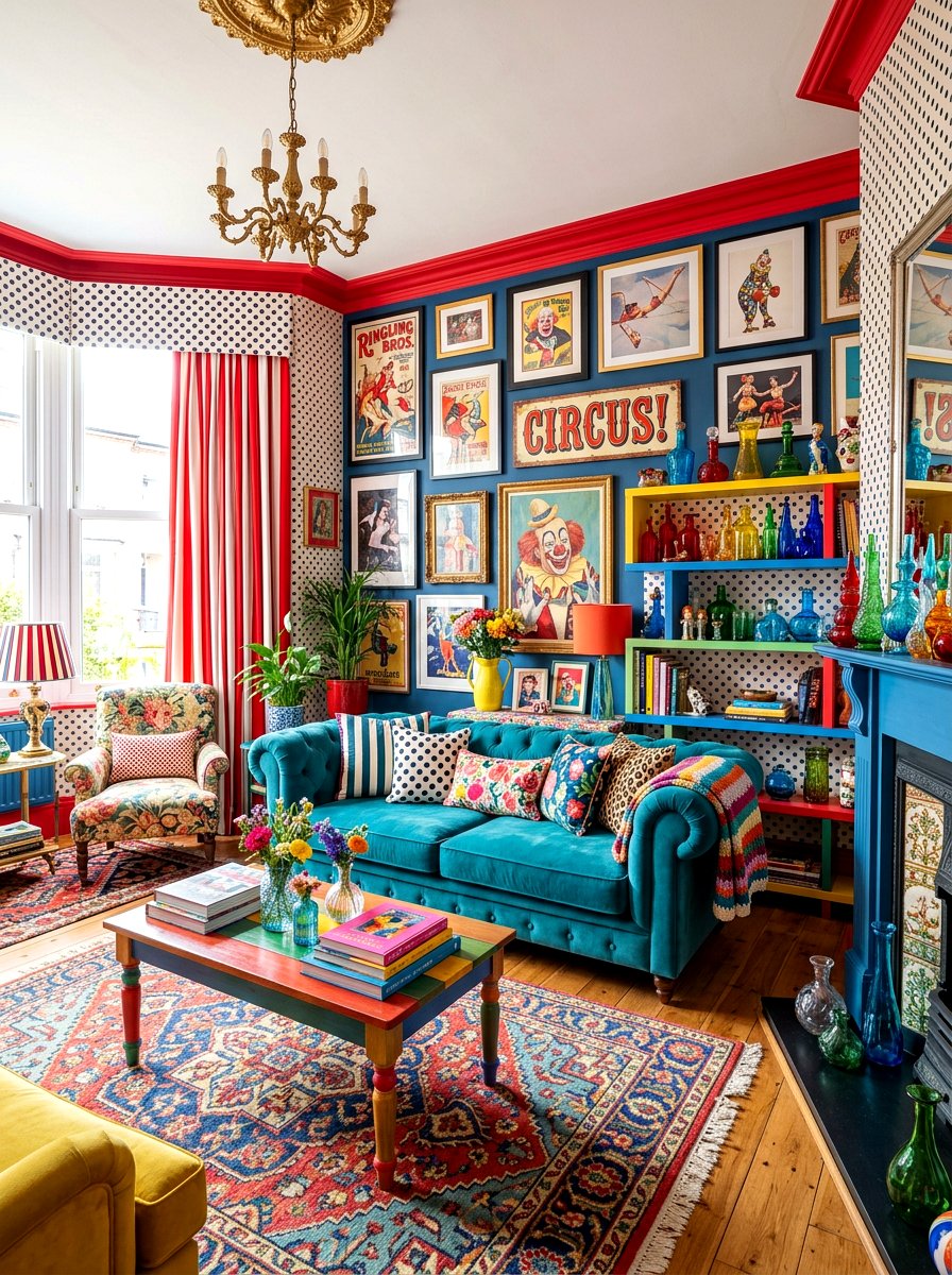 30 Circus Inspired Living Room Ideas for a Whimsical Wow