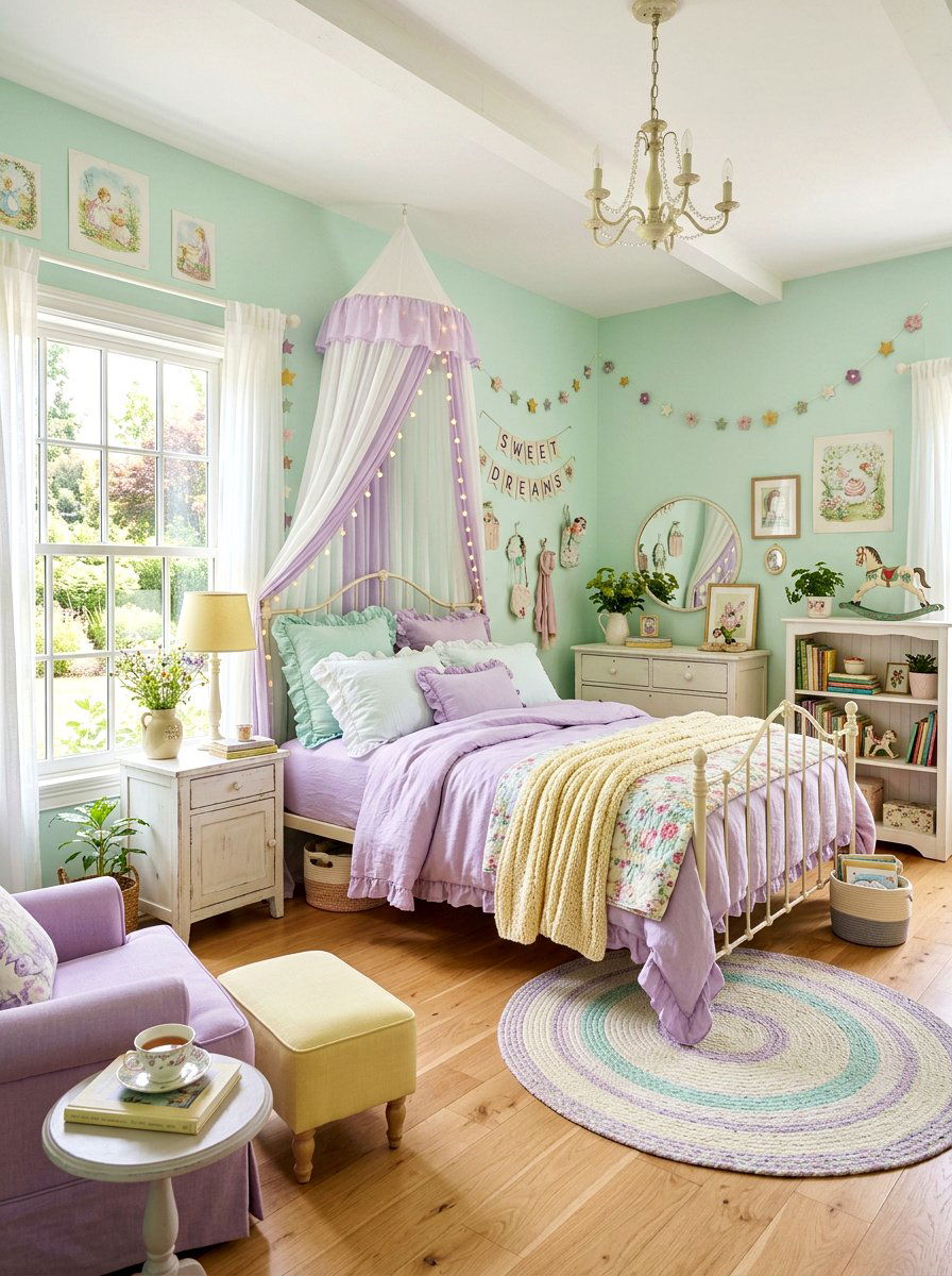 Whimsical Pastel Color Palette - 30 storybook bedroom ideas