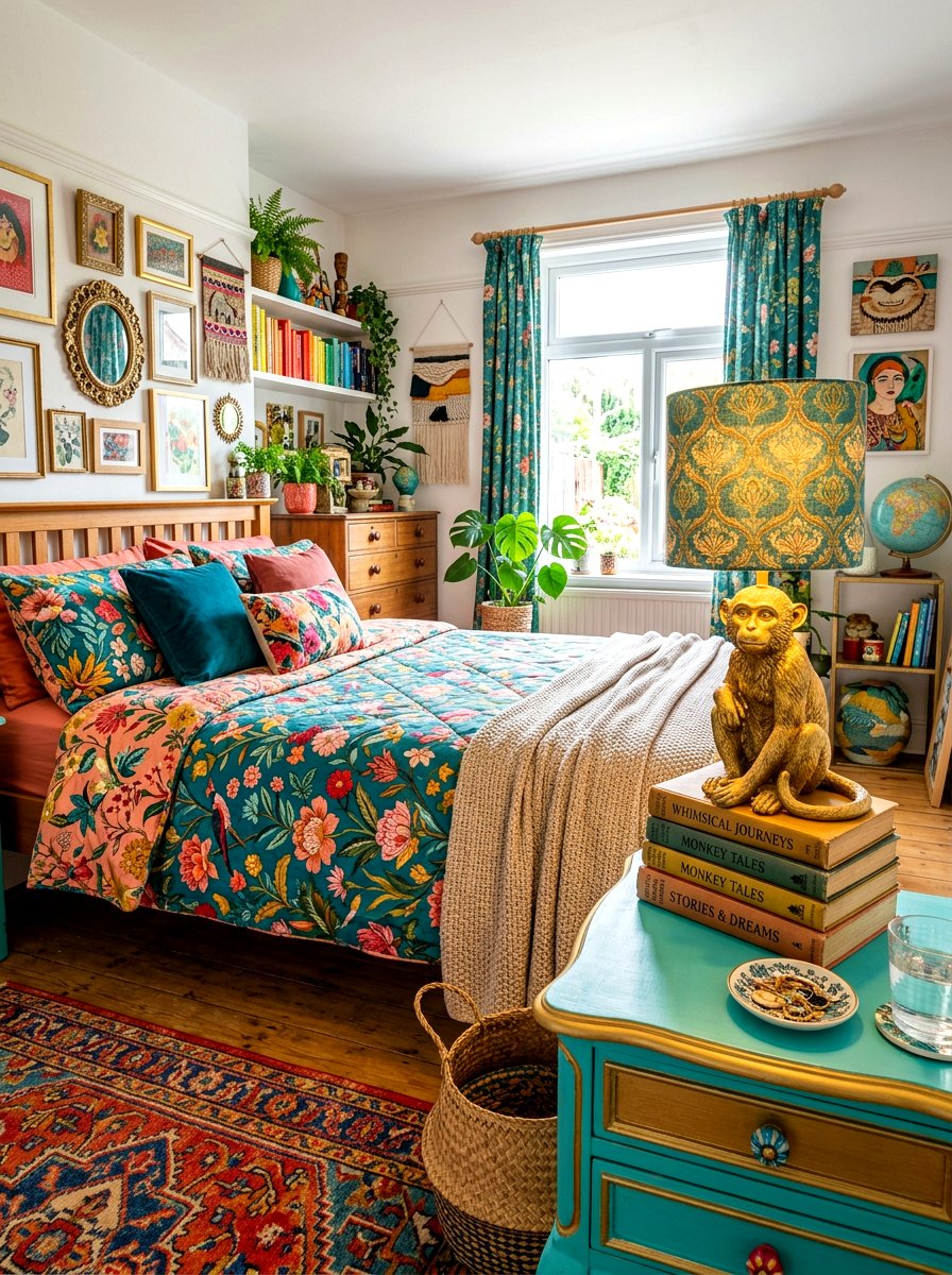 Whimsical Table Lamp - 30 maximalist bedroom ideas