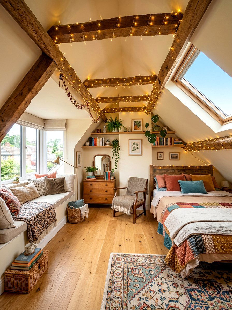 Whimsical attic bedroom - 30 fairytale bedroom aesthetic ideas