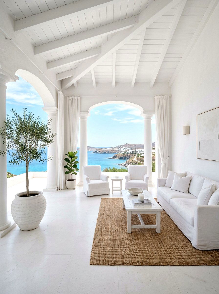 White Aesthetic - 30 loggia ideas