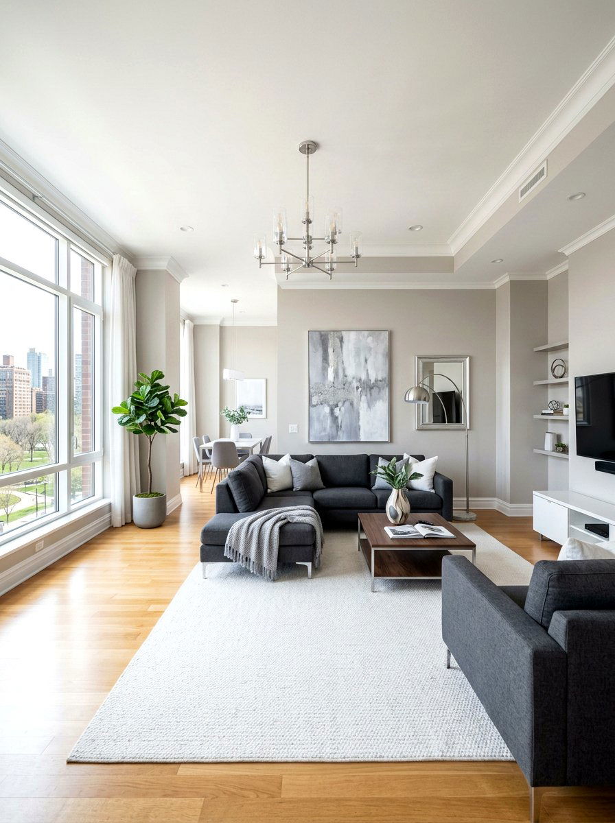 White And Grey Living Room - 30 neutral living room ideas