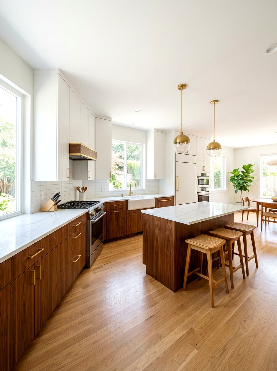 White And Wood Kitchen - 30 modern kitchen ideas