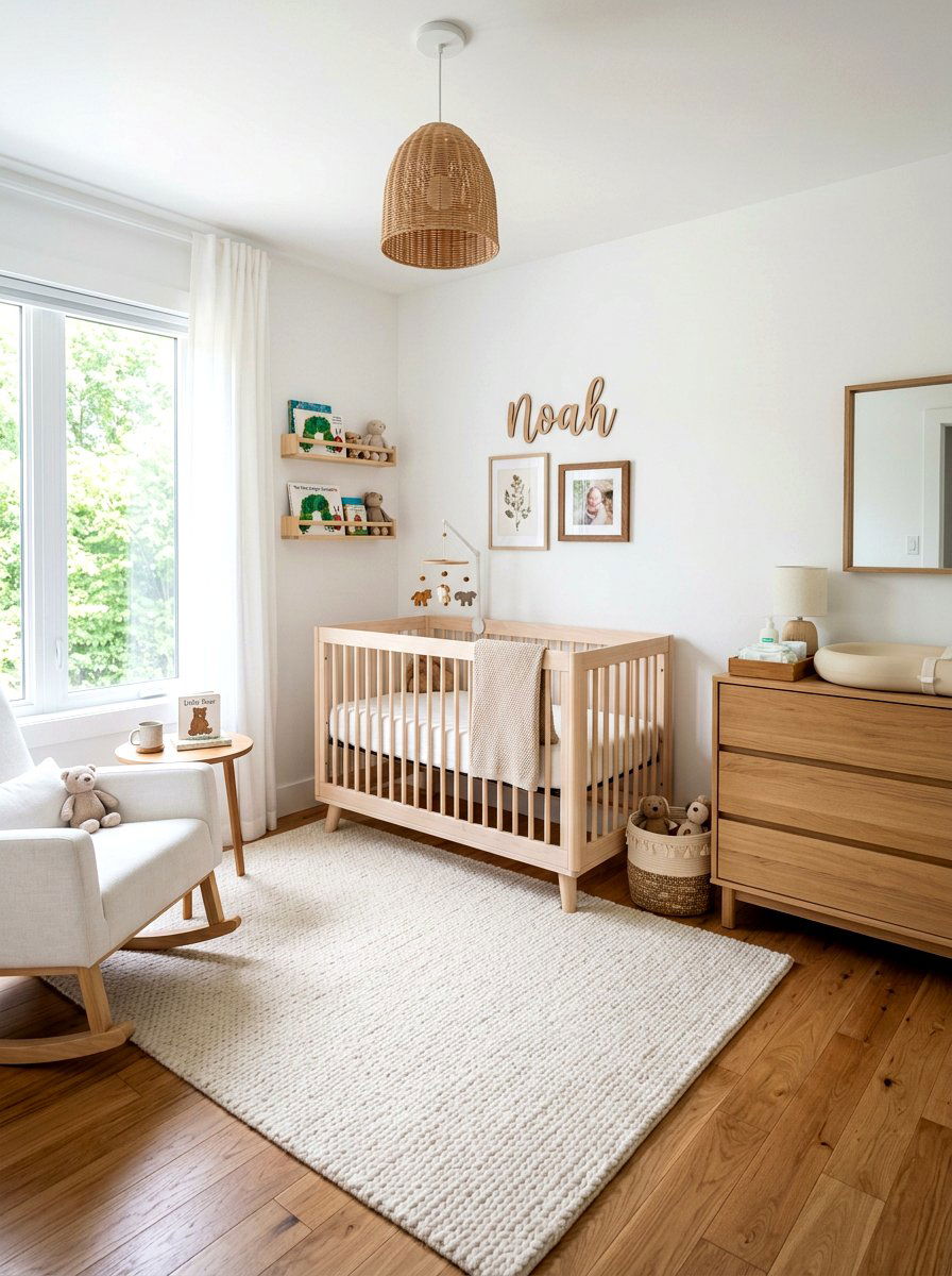 White And Wood Nursery - 30 Scandinavian nursery ideas