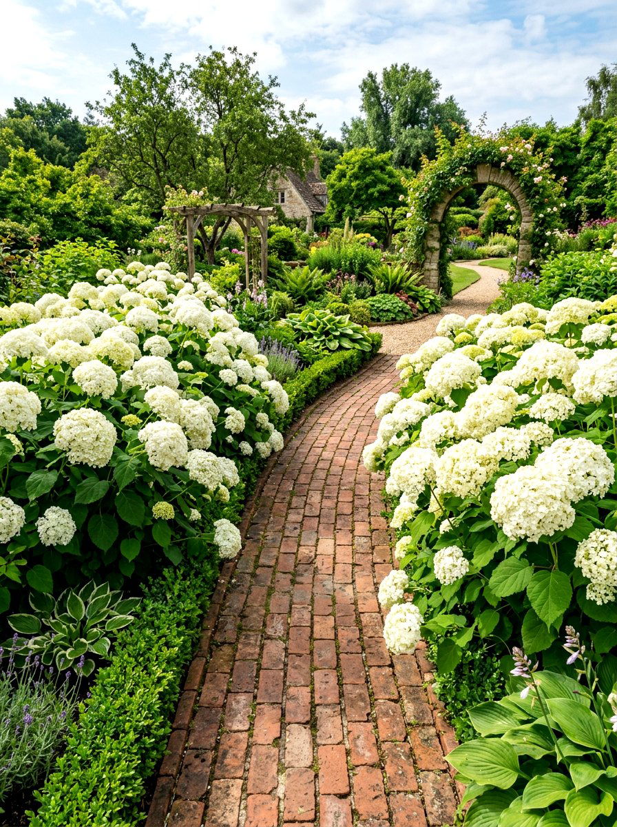 30 Hydrangea Border Curb Appeal Ideas For A Blooming Welcome - Suite 101