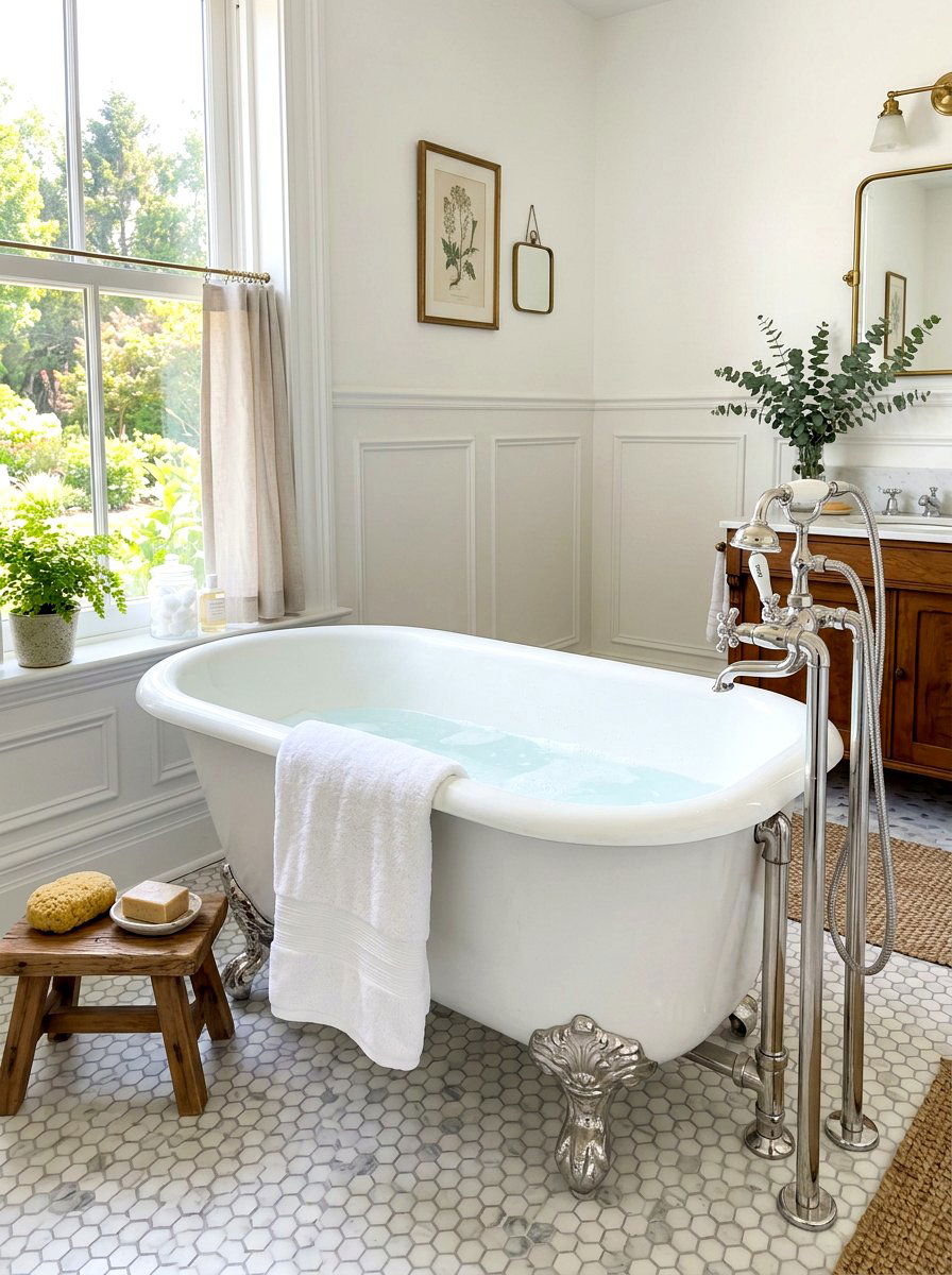 White Bathroom Clawfoot Tub - 30 white bathroom ideas